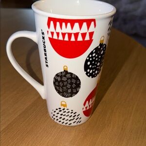 Starbucks 2016 Christmas Black, White and Red Ornaments